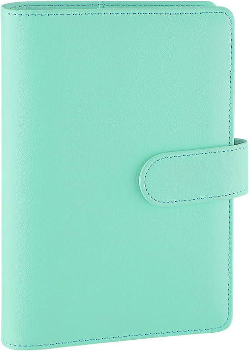 Antner A6 PU Leather Notebook Binder Refillable 6 Ring Binder for A6 Filler Paper, Loose Leaf Personal Planner Binder Cover with Magnetic Buckle, ...