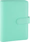 Antner A6 PU Leather Notebook Binder Refillable 6 Ring Binder for A6 Filler Paper, Loose Leaf Personal Planner Binder Cover with Magnetic Buckle, ...
