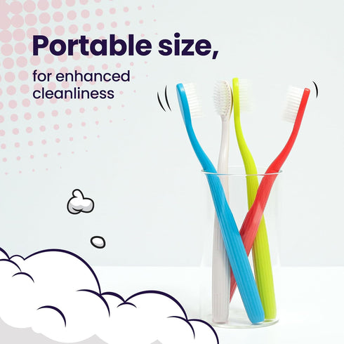 SANGSI Embossed Bristle Toothbrush, Soft Toothbrushes for Adults - Sensitive Teeth and Gums Care - Perfect Travel Essentials – Bubble Bubble Fresh...
