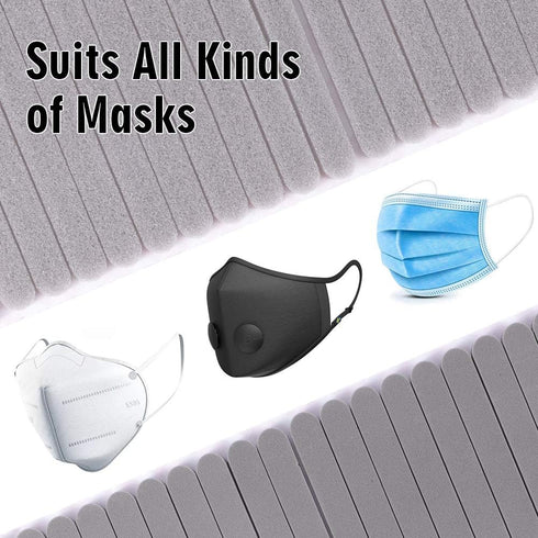 50Pcs Nose Bridge Strips Pad Anti-Fog Cushion Protection Stripe Self-Adhesive DIY Crafting (Black Latex- 100pcs)...