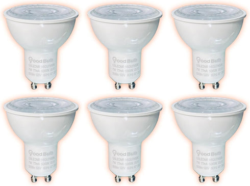 GoodBulb MR16 LED Light Bulb, 7-Watt (50W Equivalent) Dimmable, Energy Efficient Halogen Replacement, 5000K Daylight White, 500-Lumens, GU10 Base ...