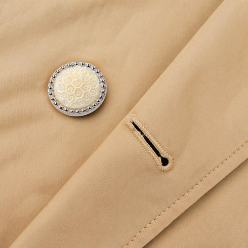 20 PCS White Rose Round Coat Buttons for Sewing Crafts 1" Shank Button...