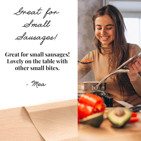 Tuuli Kitchen – Salami Wooden Cutting Board, Specially Designed Beechwood Charcuterie Boards, Cutting Board Coated with Oil, 37 x 5.5 cm...