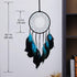 Dream Catcher with Bicolor Mesh, Handmade Dark Tone Dreamcatcher with Black and Turquoise Feather Wall Hanging Decoration...