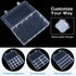 Benbilry 2 Pack 15 Grids Clear Storage Containers Plastic Organizer Box Craft Storage Boxes with Adjustable Dividers for Beads Organizer Art DIY F...