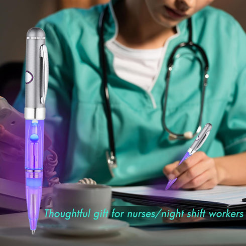 Penyeah 7 Colors in 1 Pen with Light, Lighted Pen for Writing in the Dark Multi-Color Changing Led Light Up Pen for Adults and Kids Unique Gift Wr...