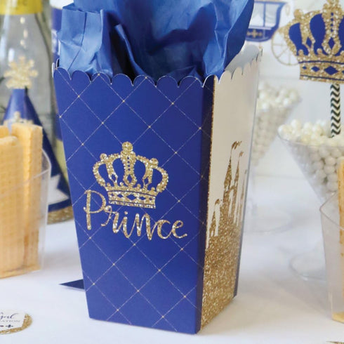 Big Dot of Happiness Royal Prince Charming - Baby Shower or Birthday Party Favor Popcorn Treat Boxes - Set of 12...