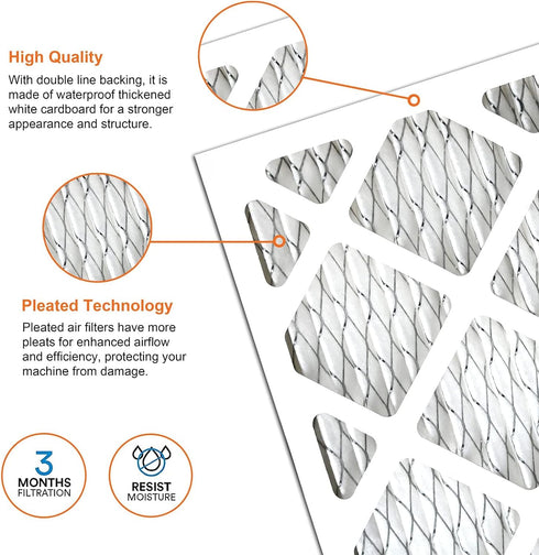 12x12x1 Furnace Air Filters 2 Pack, MERV 11 MPR 1000 & FPR 7 Filtering, HVAC Air Filter Replacement (exact dimensions: 11 3/4"x 11 3/4"x3/4")...