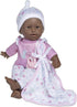 JC Toys La Baby African American 11-inch Small Soft Body Baby Doll La Baby | Washable |Removable Pink Floral Outfit w/Hat, Pacifier & Blanket | fo...