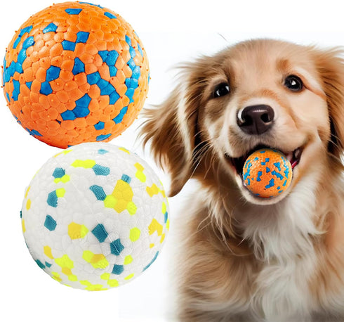 Dog Balls for Aggressive Chewers,Indestructible Floating Dog Ball,Bouncy Fetch Balls for Dogs Small Medium Breed,Lightweight Solid Tennis Balls fo...