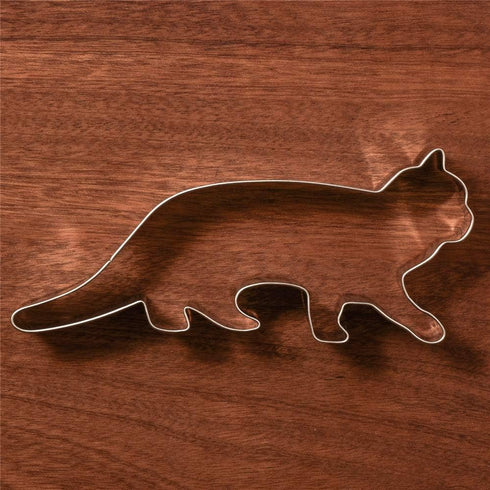 LILIAO Walking Cat Cookie Cutter for Kids - 5.4 x 2.4 inches - Stainless Steel...