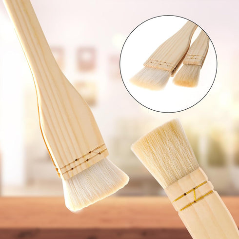 2PCS Flat Hake Paint Brushes, Hake Brush for Watercolor Brush Paint Artist Painting Brushes Set Sheep Hair Bristle for Watercolor, Wash Ceramic Po...
