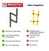 Easy Angle-ER Heavy Duty Template Tool- Ultimate Multi Angle Ruler- for Measuring Angle - Premium Metal Alloy Angle Tool- Adjustable Knobs for Pre...