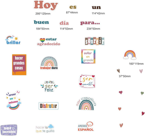 Spanish Bulletin Board Decoration Set for Classroom | Inspirational Back to School Poster | Hoy ES un buen día...