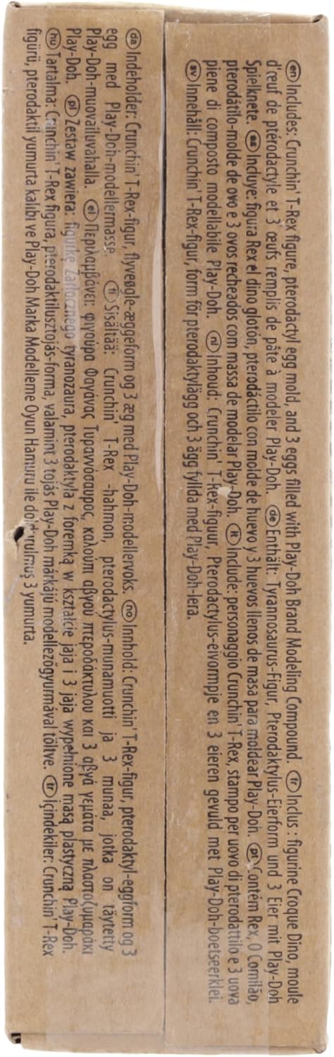 Play-Doh Dino Crew Crunchin' T-Rex Toy for Kids 3 Years and Up with Funny Dinosaur Sounds and 3 Eggs, 2.5 Ounces Each, Non-Toxic...