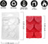 MILIVIXAY Wax Melt Containers-6 Cavity Clear Empty Plastic Wax Melt Molds-25 Packs Heart Shape Clamshells for Tarts Wax Melts....
