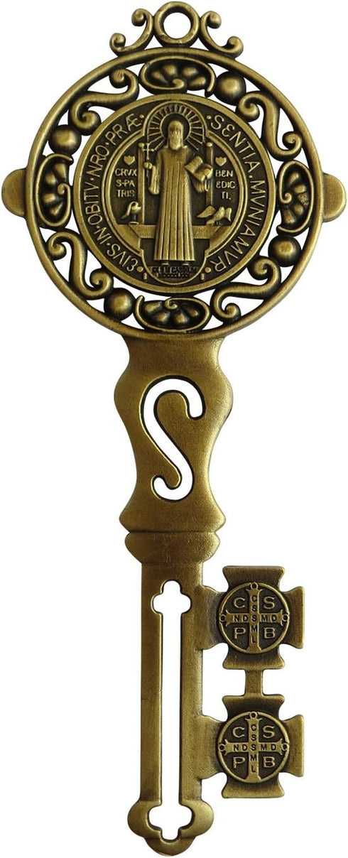 Angelitos de Mexico Big Saint Benedict Key for Home Protection Wall Decor Hang on Door House Blessing...