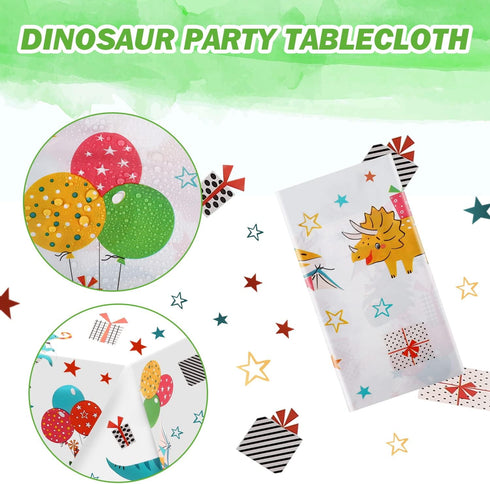 2 Pack Dinosaur Graduation Tablecloths, Dinosaur Table Cover for Birthday, Dino Themed Party Decorations Supplies Kindergarten Preschool Grad, Par...