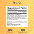 Jarrow Formulas N-A-G 700 mg, N-Acetyl Glucosamine, Acetylated Form of Glucosamine for Bone and Joint Support, 120 Veggie Capsules, Up to 120 Serv...