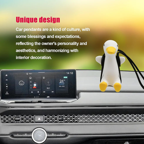 Super Cute Car Rearview Mirror Pendant Swinging Duck Hanging Swing, Car Hanging Accessories for Rear View Mirror, Car Hanging Ornament Cute (Duck)...