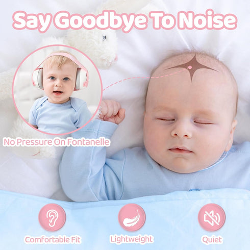Baby Ear Protection,Bear Baby Headphones Noise Cancelling for Infant Hearing Protection Ages 0-36 Months,25dB NRR Baby Earmuffs,Ideal Baby Essenti...