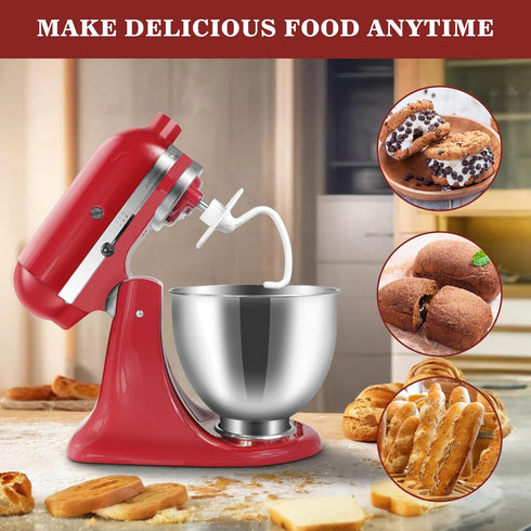 Coated Dough Hook for KitchenAid Mixer - K45DH Replacement Attachment for KitchenAid K45 K45SS KSM90 KSM150 Tilt-Head Stand Mixers, 4.5/5.0 Quart ...