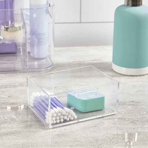 STORi Bliss Clear Makeup Organizer for Countertop, Divided Bathroom Organizer & Storage Drawer, Makeup Brush Holder, Cosmetic & Nail Polish Organi...