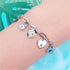 Charm Bracelet Women's Stainless Steel Bracelets Pendant Link Jewelry...