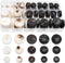 110Pcs Mixed Sewing Buttons, 4-Hole Craft Round Blazer Buttons, 5 Color 3 Size(15mm,20mm,25mm) Suit Coats Resin Button, Suitable for Variety Cloth...