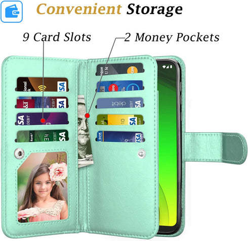 Moto G7 Power Wallet Case, for Motorola G7 Supra/XT1955/G7 Optimo Maxx XT1955DL Wallet Case, Takfox PU Leather ID Credit Card Holder Slots Folio F...