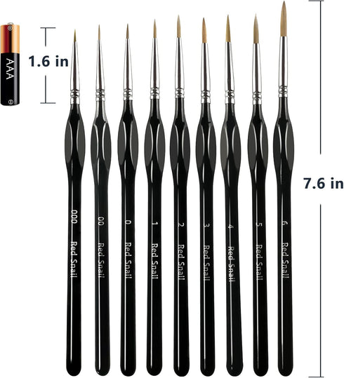 9PCS Miniature Paint Brushes - Detail Paint Brush Set, Small Paint Brush, Thin Paint Brushes, Paint Brushes for Kids, Model Paint Brushes, Artist ...