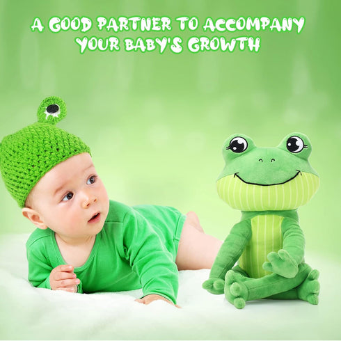 Frog Stuffed Animal Plush Frog Toy Soft Cuddly Cute Green Frog Plushie with Long Leg Home Sofa Decor for Birthday Halloween (17 Inch)...