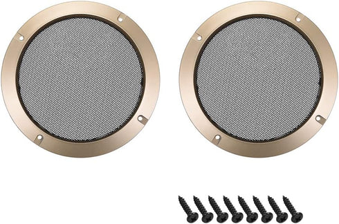uxcell 2pcs 4" Speaker Grill Mesh Decorative Circle Subwoofer Guard Protector Cover Accessories...