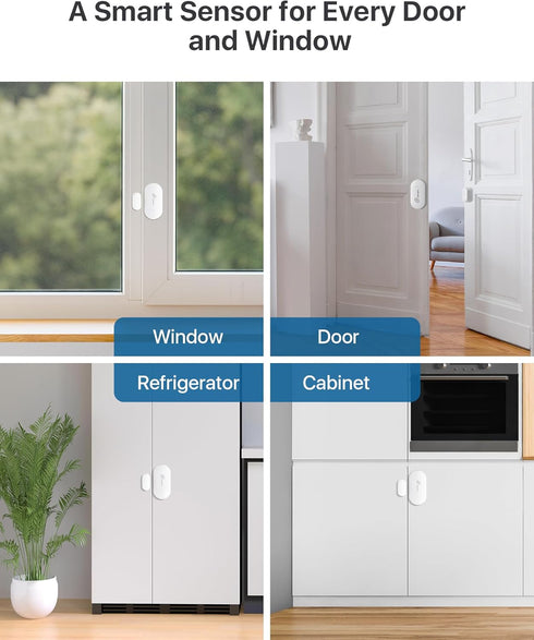 Door and Window Sensor Wireless, Mini Zigbee Door Sensor Alarm for Smart Home Security, Magnetic Door Alarm Sensor to Open/Closed State, Audible A...