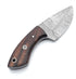 Hunting Knife with Leather Sheath 6-inches Full-tang Fixed Blade Tactical Handmade Damascus Knife, Ideal for Skinning, Outdoor Camping, Hiking, Hu...