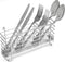 Utensil Holder, Stainless Steel Utensil Drying Rack,3 Divided Compartments Cutlery Holder With Hook for Kitchen, No Drilling...
