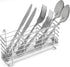 Utensil Holder, Stainless Steel Utensil Drying Rack,3 Divided Compartments Cutlery Holder With Hook for Kitchen, No Drilling...