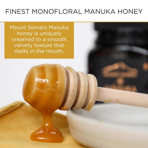 Mount Somers Premium Manuka Honey MGO 263+ / UMF 10+ - 100% Pure Non GMO New Zealand Manuka Honey - Genuine Natural Superfood - UMF Certified & Tr...
