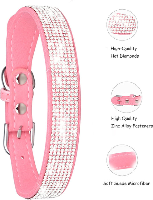 Petank Dog Collar for Small Medium Large Dogs?Small Dog Collar for Female Dogs, Bling Girl Dog Collars, Pink Dog Collar, Rhinestone Puppy Collars ...