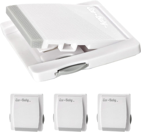 Eco-Baby Sliding Door Lock, 4 Pack Child Proof Safety Window Locks for Glass Doors (Grey)...