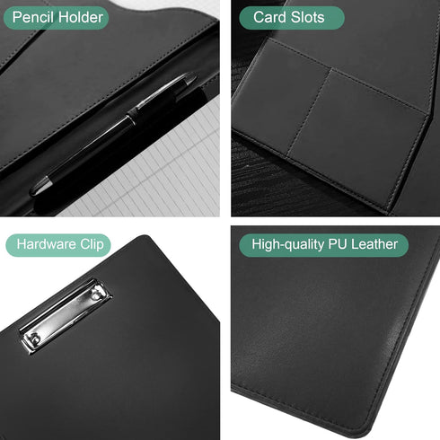 Portfolio Folder Binder-Business Leather A4 Padfolio Portfolio, Durable and Lightweight Conference Interview Resume Document Binder Organizer with...