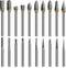 20PCS 1/8 Shank Tungsten Carbide Burr Set Diamond Files HRA85 Rotary Tool Accessory Kit, Accessories for Dremel Rotary Drill Air Die Grinder, Grav...