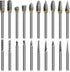 20PCS 1/8 Shank Tungsten Carbide Burr Set Diamond Files HRA85 Rotary Tool Accessory Kit, Accessories for Dremel Rotary Drill Air Die Grinder, Grav...