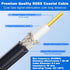 RG8x Coaxial Cable, 3 Pack 1ft Jumper CB Coax Cable PL259 Male UHF Connector Low Loss 50 Ohm for CB HAM Radio, HF VHF Radio, Antenna Analyzer...