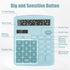 Desktop Calculator, Light Blue Calculator Big Buttons, 12-Digits Large LCD Display, Solar and AA Battery Dual Power, Desk Calculator for Office Ho...