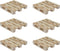 Creative Hobbies 6-Pack Mini Wood Pallet Coasters for Beverages, Hot and Cold Drinks, Mini Building Blocks Stacking, DIY Crafts, 4" x 4" x 11/16"...