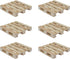 Creative Hobbies 6-Pack Mini Wood Pallet Coasters for Beverages, Hot and Cold Drinks, Mini Building Blocks Stacking, DIY Crafts, 4" x 4" x 11/16"...