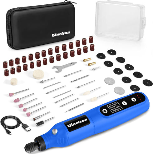 Cordless Rotary Tool, 2000 mAh Battery Pack, 5-Speed and USB-C Charging Rotary Tool Kit with 70 Accessories, Multi-Purpose 3.7V Power Rotary Tool ...