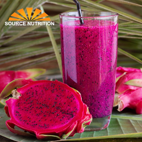 Dragon Fruit Powder, Freeze-Dried Pink Pitaya - Exotic Superfood, Rich in Vitamins and Minerals, Perfect for Coloring in Drinks, Snacks & Baking (...