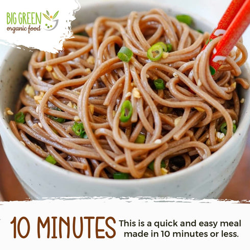 Big Green Organic Food- Organic Buckwheat Capellini, 8.8oz, 100% buckwheat, Gluten-Free, Non-GMO (1 Pack)...